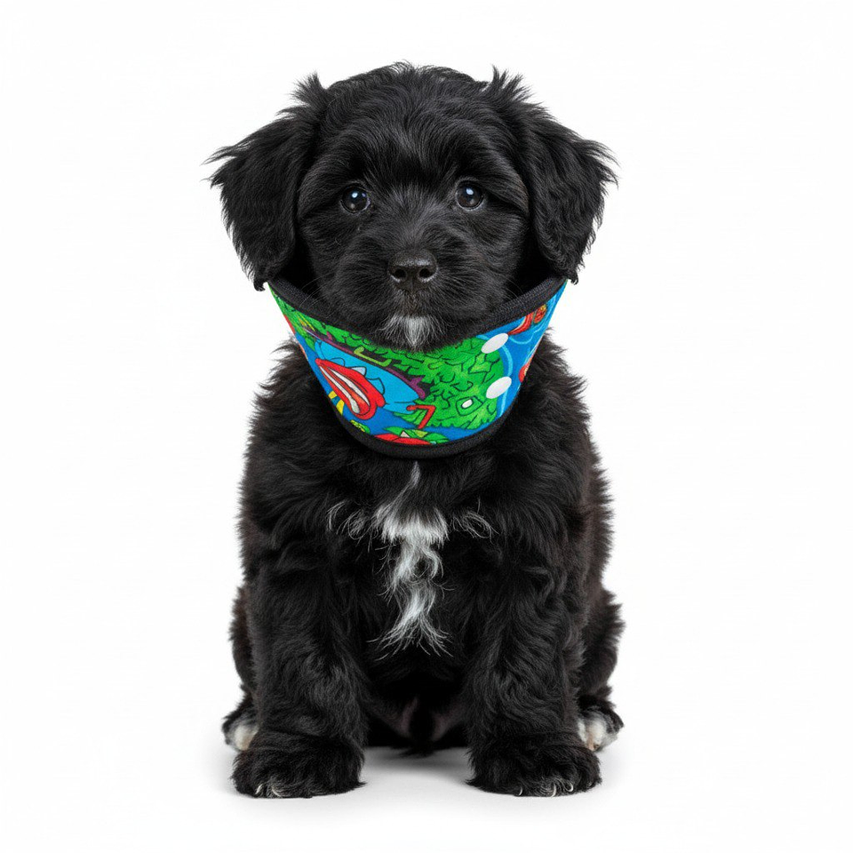 Cono para Mascota Color Celeste con Diseño de Bob Esponja Talla 1 1