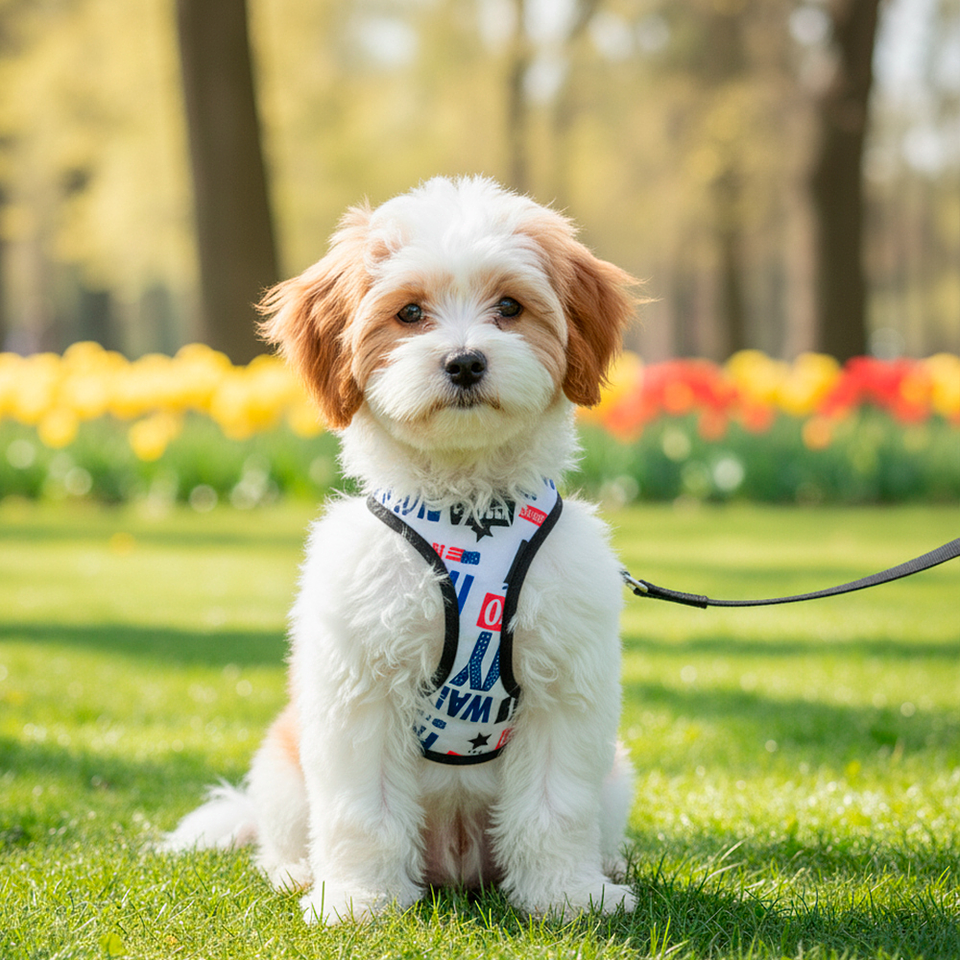 Pechera Básica para Mascotas Color Blanco Talla XS 2