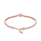 Pulsera Brazalete Pandora Tenis con Corazón Brillante 580041C01 en Oro Rosa 14K Plata 925 Talla 18cm - Miniatura 3