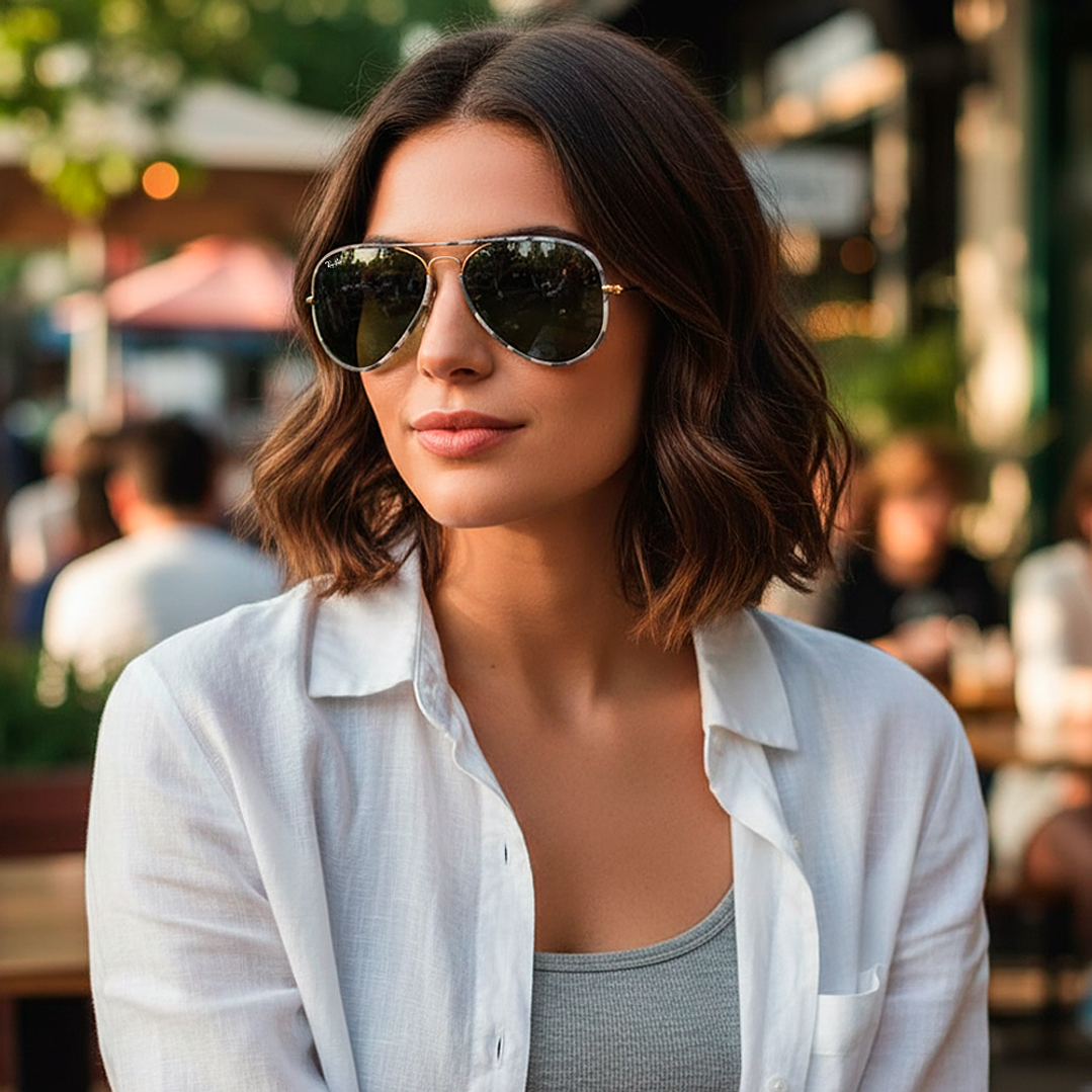 Gafas de Sol Ray Ban Aviador Camouflage RB3025JM 171 Color Verde Talla 58mm 7