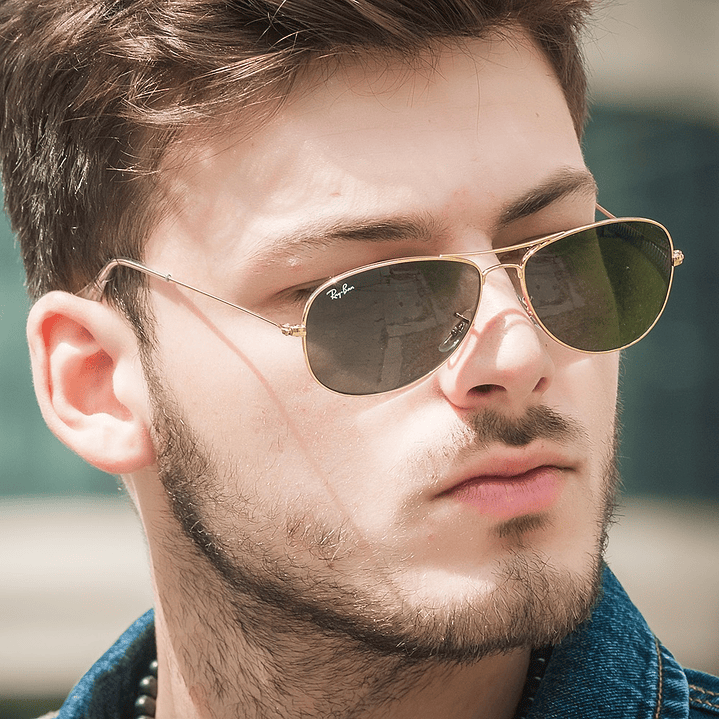 Gafas de Sol Ray Ban Aviador Cockpit RB3362 001 Color Dorado Talla 59mm 5