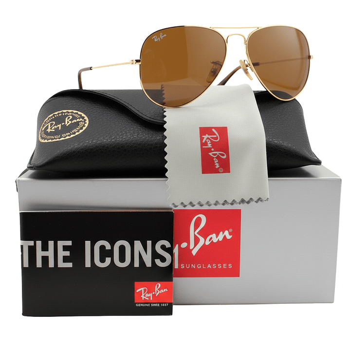 Gafas de Sol Ray Ban Aviador RB3025 001/33 Color Marron Talla 58mm 1