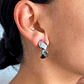 Aretes Plata Duo Color Plateado Diseño Elegante y Versátil para Mujer - Miniatura 1