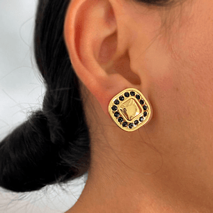 Aretes Brillo Salvaje Leopard con Diseño Dorado y Detalles Animal Print