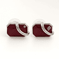 Aretes Fashion Color Vino Tinto con Diseño Elegante y Moderno - Miniatura 2