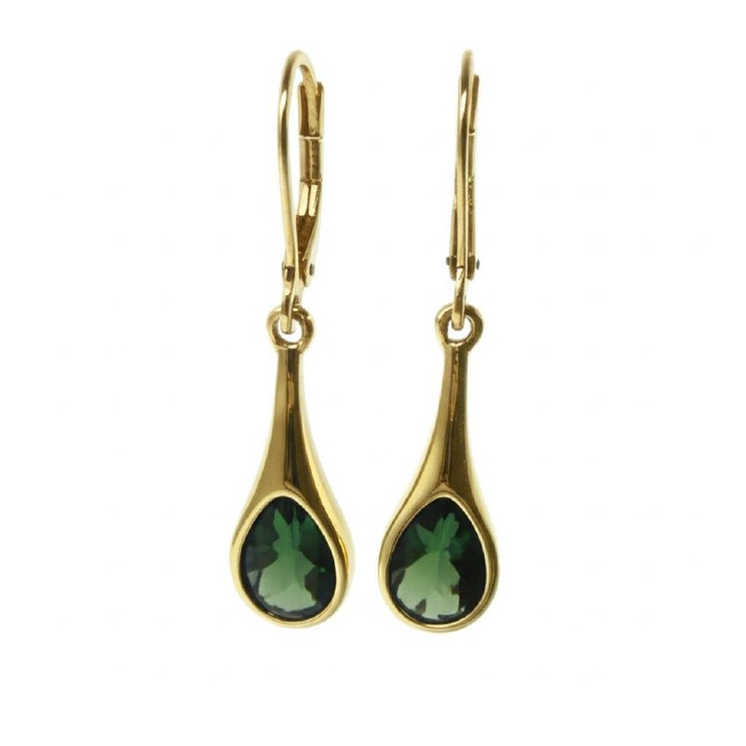 Set Collar y Aretes Abstractos Reina Esmeralda Joyería Elegante en Verde 2