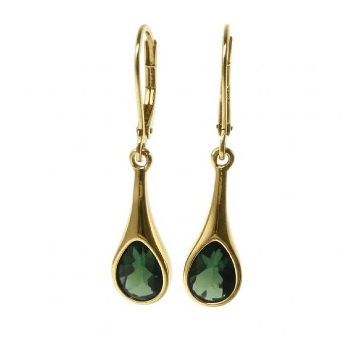 Set Collar y Aretes Abstractos Reina Esmeralda Joyería Elegante en Verde 2