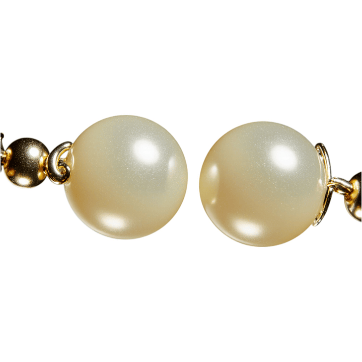 Set 3 en 1 Collar y Aretes Perla Eternas Diseño Dorado Versátil 4