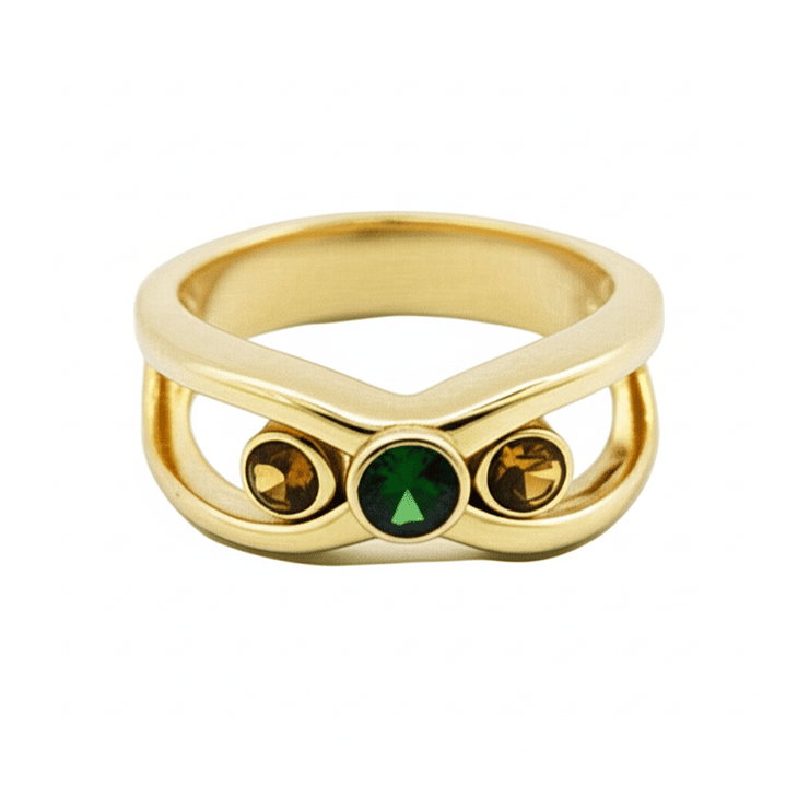 Set x3 Anillos Abstractos Trio Chic Diseño Multicolor y Moderno 2