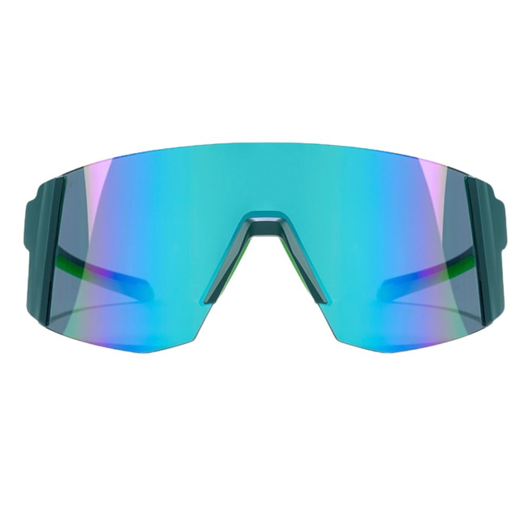 Gafas de Sol Deportivas Hawkers Modelo Linx Big con Marco Verde y Lunas Azul Espejado - 151 mm 2