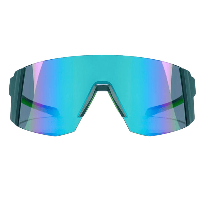 Gafas de Sol Deportivas Hawkers Modelo Linx Big con Marco Verde y Lunas Azul Espejado - 151 mm 2