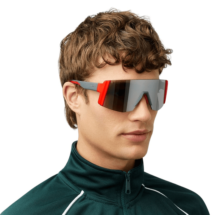 Gafas de Sol Deportivas Hawkers Modelo Linx Small con Marco Rojo y Gris y Lunas Plateadas - 151 mm 7