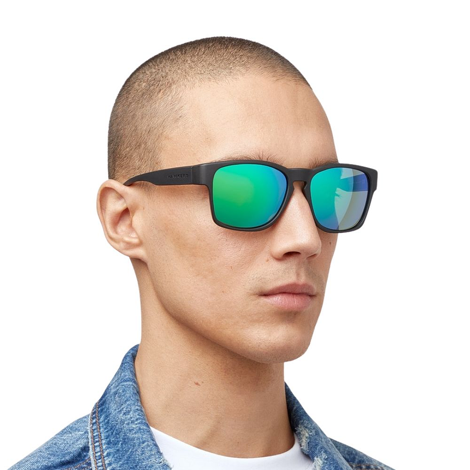Gafas de Sol Polarizado Hawkers Core Raw Verde Espejado Unisex Talla 56mm 8