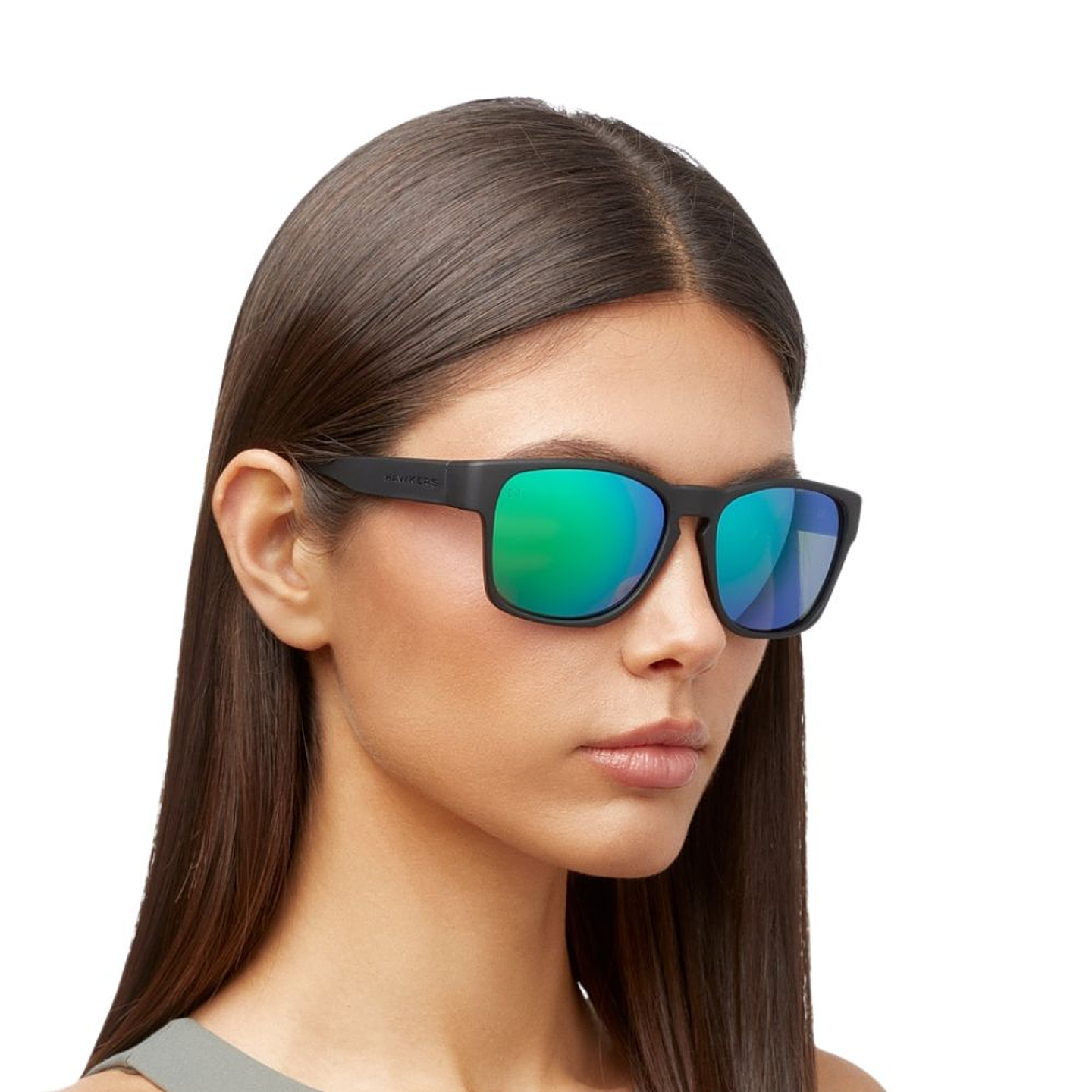 Gafas de Sol Polarizado Hawkers Core Raw Verde Espejado Unisex Talla 56mm 7