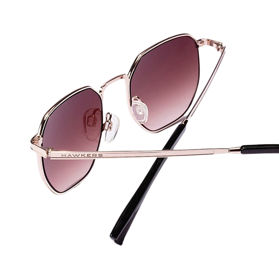 Gafas de Sol Hawkers Sixgon con Marco Dorado y Lunas Marron Degrade - 51 mm 3
