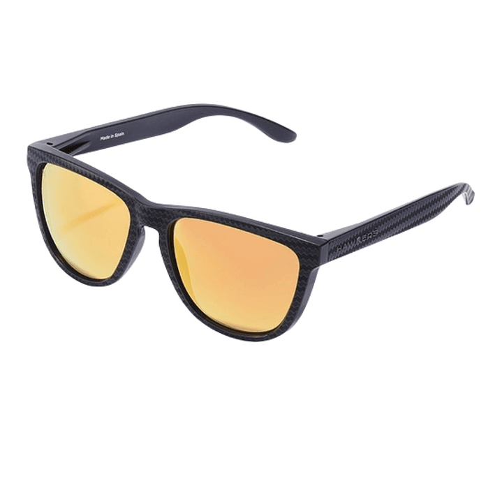Gafas de Sol Hawkers One Raw Carbono Polarizado con Marco Negro Estampado y Lunas Naranja Espejado - 54 mm 1