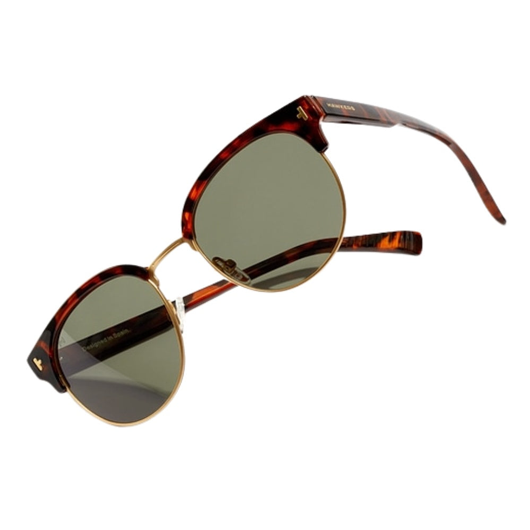 Gafas de Sol Hawkers New Classic Rounded Polarizado con Marco Carey y Lunas Verdes - 53 mm 5