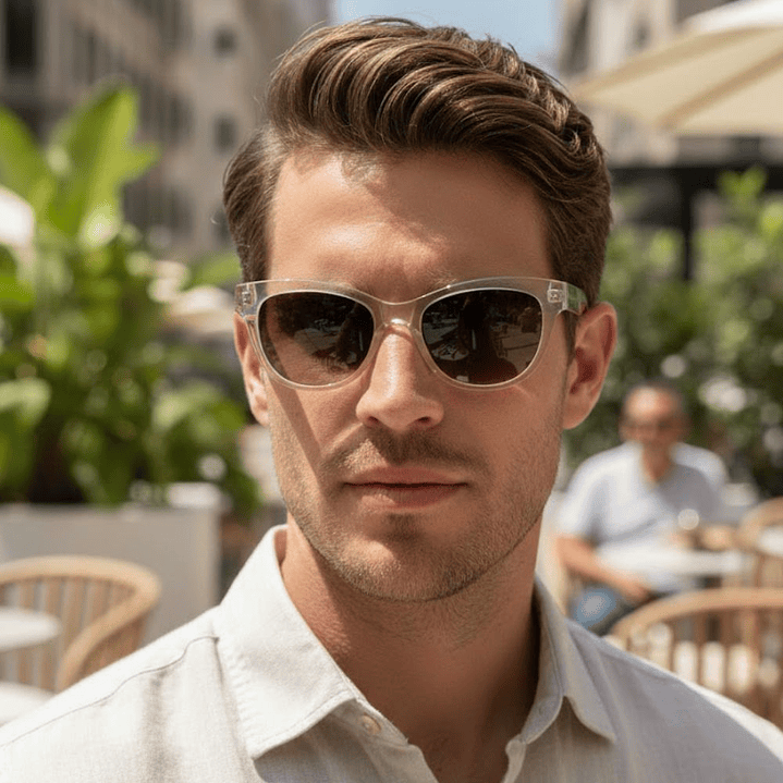 Gafas de Sol Hawkers Audrey Raw con Marco Beige Transparente y Lunas Marron Degrade - 52 mm 6