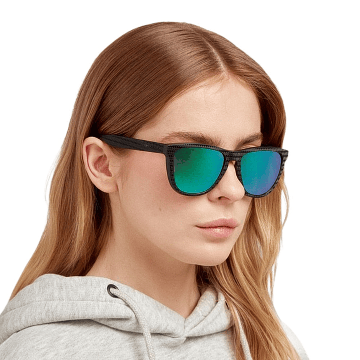 Gafas de Sol Hawkers One Raw Carbono Polarizado con Marco Negro Estampado y Lunas Verdes Espejados - 54 mm 6