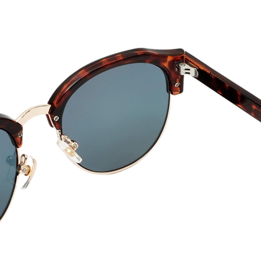 Gafas de Sol Hawkers Classic Rounded con Marco Marron Carey y Lunas Oro Rosa Espejado - 51 mm 3