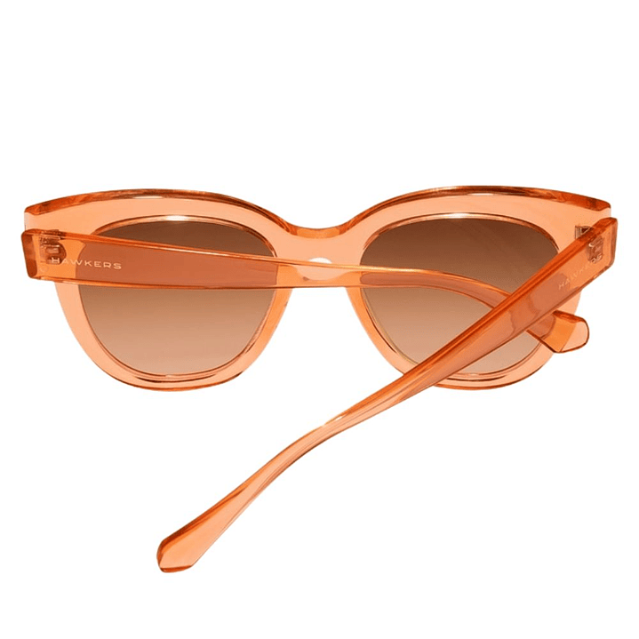 Gafas de Sol Hawkers Audrey con Marco Naranja Transparente y Lunas Marron Degrade - 52 mm 3