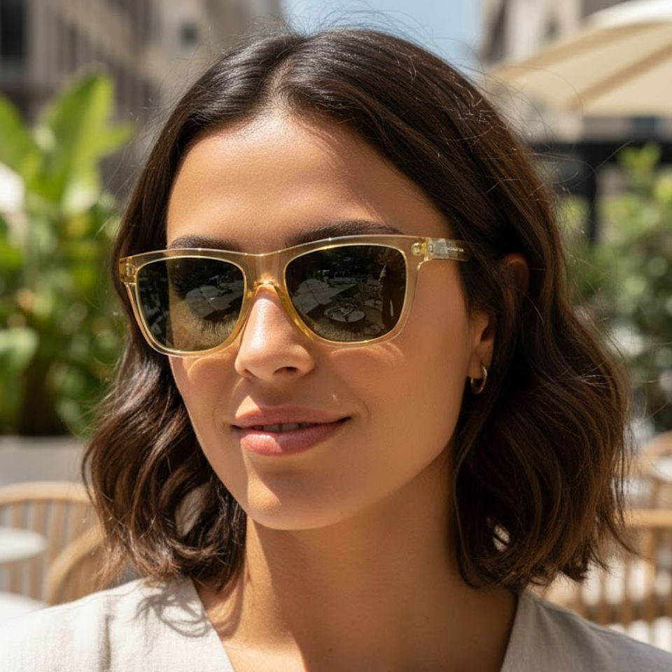 Gafas de Sol Hawkers One Life Style Raw Beige Semitransparente Unisex Talla 54mm 7