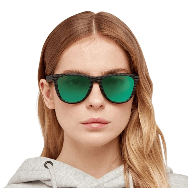 Gafas de Sol Hawkers One Raw Carbono Polarizado con Marco Negro Estampado y Lunas Verdes Espejados - 54 mm 8