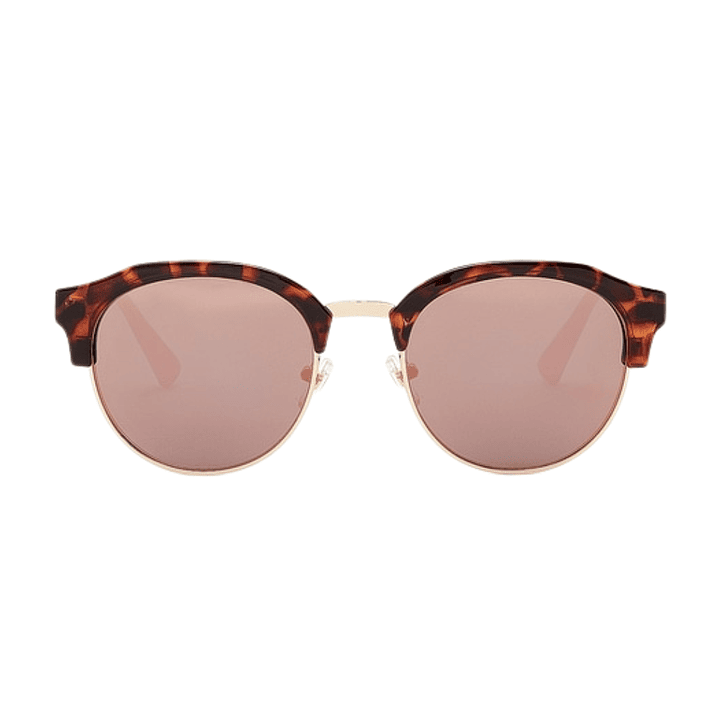 Gafas de Sol Hawkers Classic Rounded con Marco Marron Carey y Lunas Oro Rosa Espejado - 51 mm 5