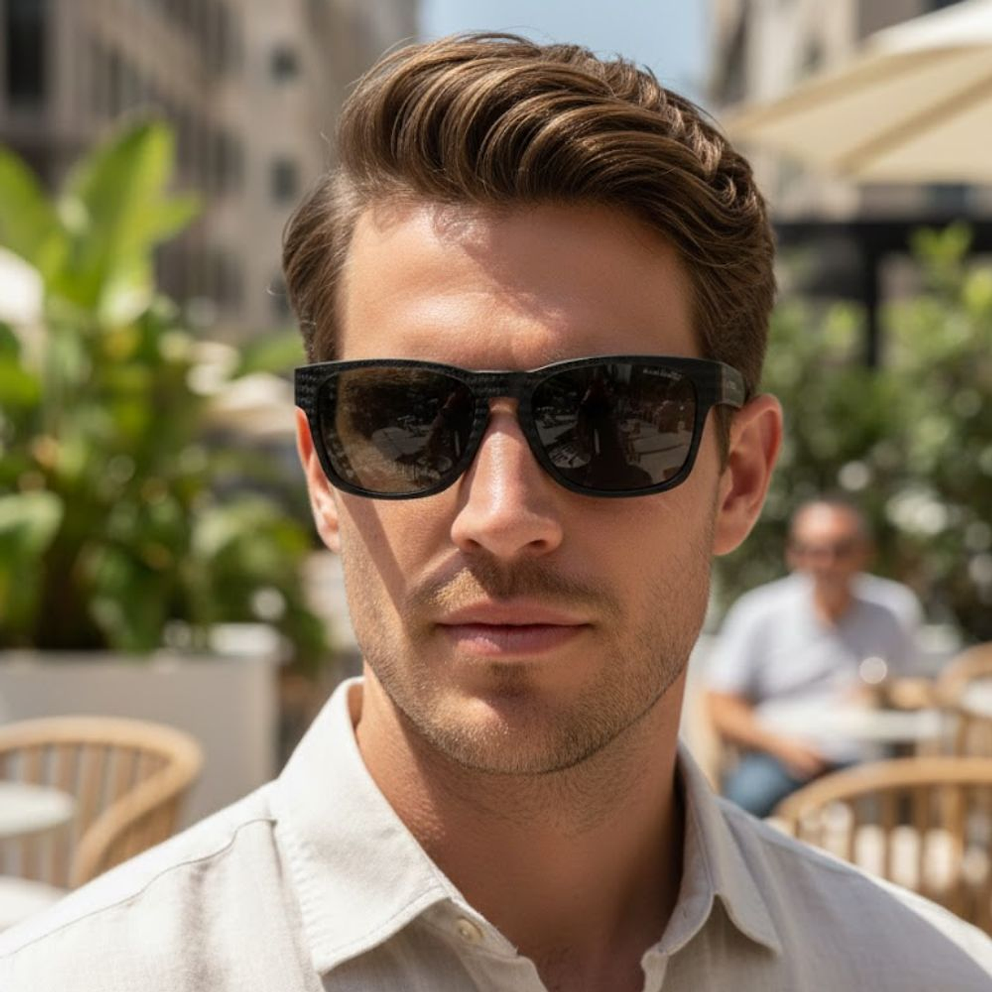 Gafas de Sol Polarizado Hawkers Core Raw Carbon Fiber Negro Estampado Unisex Talla 56mm 7