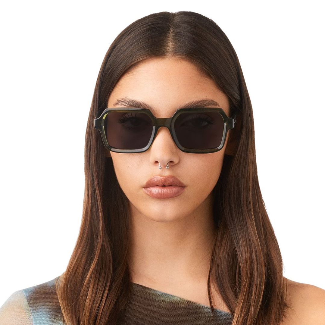 Gafas de Sol Hawkers Minimal Max con Marco Verde y Lunas Negras - 52 mm 7