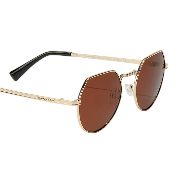 Gafas de Sol Hawkers Aura Polarizado con Marco Dorado y Lunas Marron - 52 mm 2