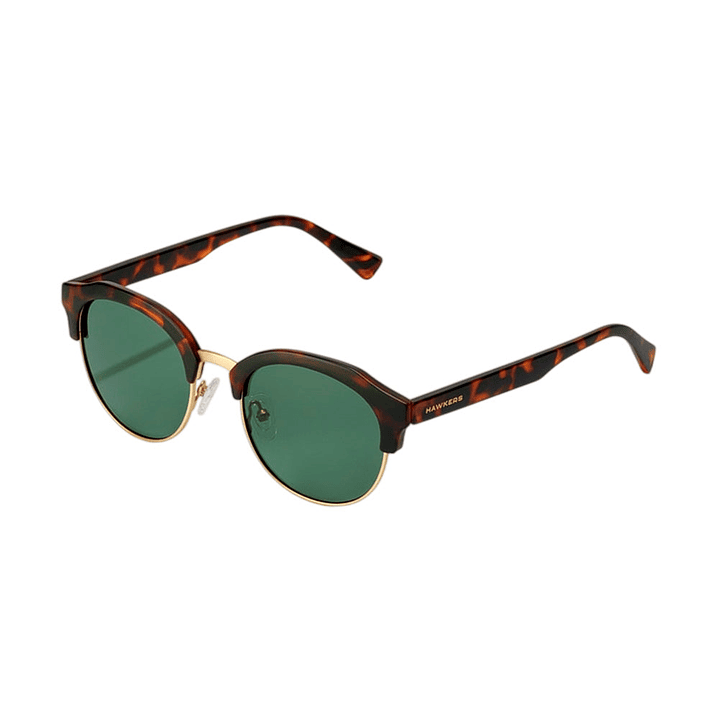 Gafas de Sol Hawkers Classic Rounded Polarizado con Marco Carey y Lunas Verde - 51 mm 1