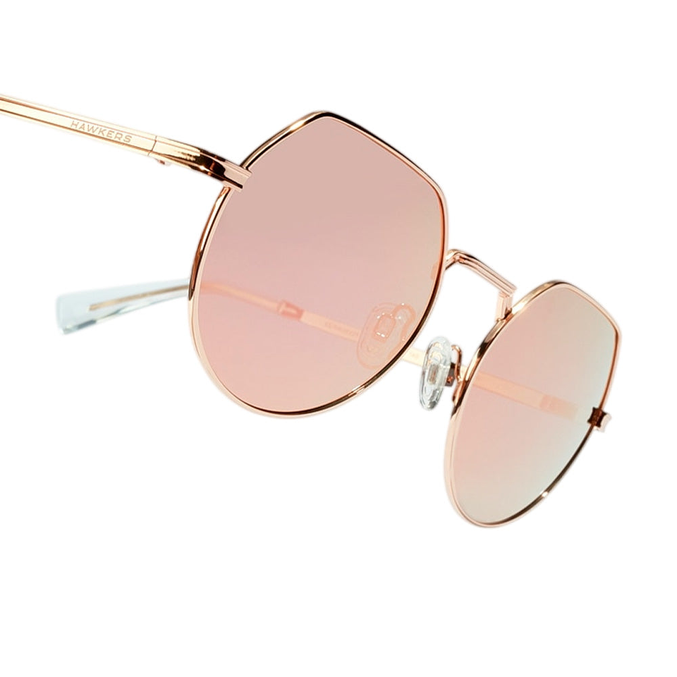 Gafas de Sol Polarizado Hawkers Aura Oro Rosa Espejado Unisex Talla 52mm 6