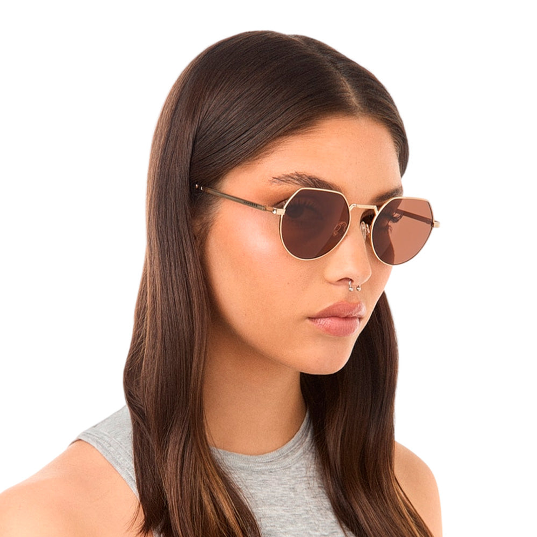 Gafas de Sol Hawkers Aura Polarizado con Marco Dorado y Lunas Marron - 52 mm 7