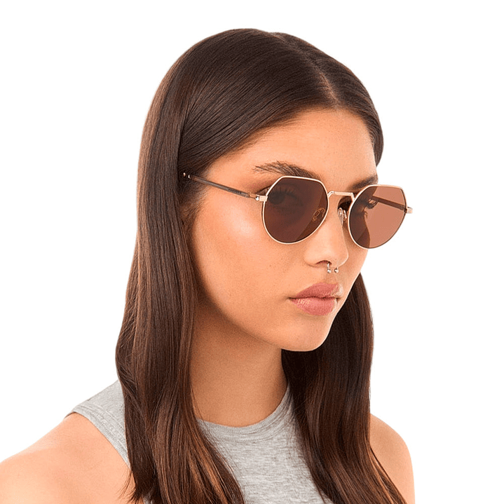 Gafas de Sol Hawkers Aura Polarizado con Marco Dorado y Lunas Marron - 52 mm 7