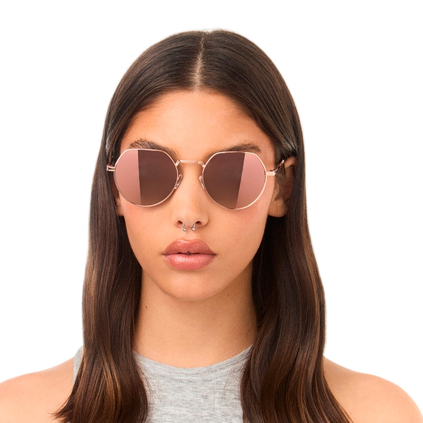 Gafas de Sol Polarizado Hawkers Aura Oro Rosa Espejado Unisex Talla 52mm 7