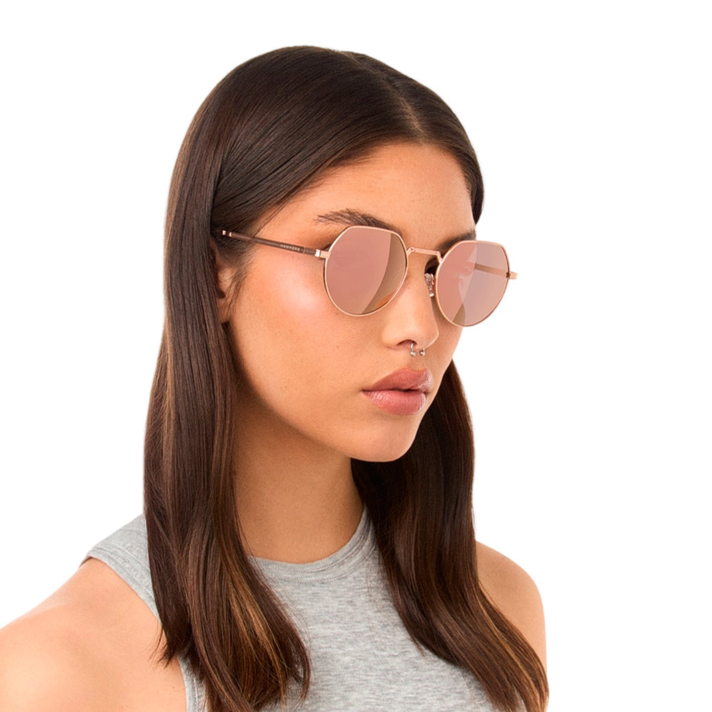 Gafas de Sol Polarizado Hawkers Aura Oro Rosa Espejado Unisex Talla 52mm 8