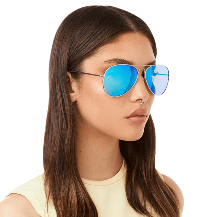 Gafas de Sol Hawkers Hawk Polarizado con Marco Plateado y Lunas Azules - 61 mm 6
