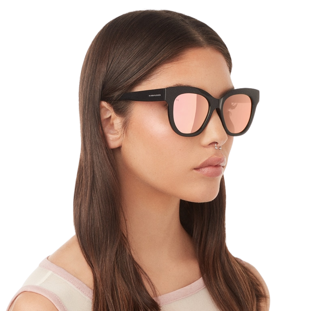 Gafas de Sol Hawkers Audrey Raw con Marco Negro y Lunas Oror Rosa - 52 mm 6