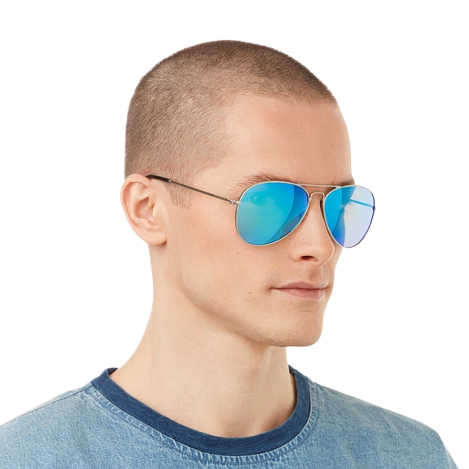Gafas de Sol Polarizado Hawkers Hawk Aviador Azul Espejado Unisex Talla 61mm 8