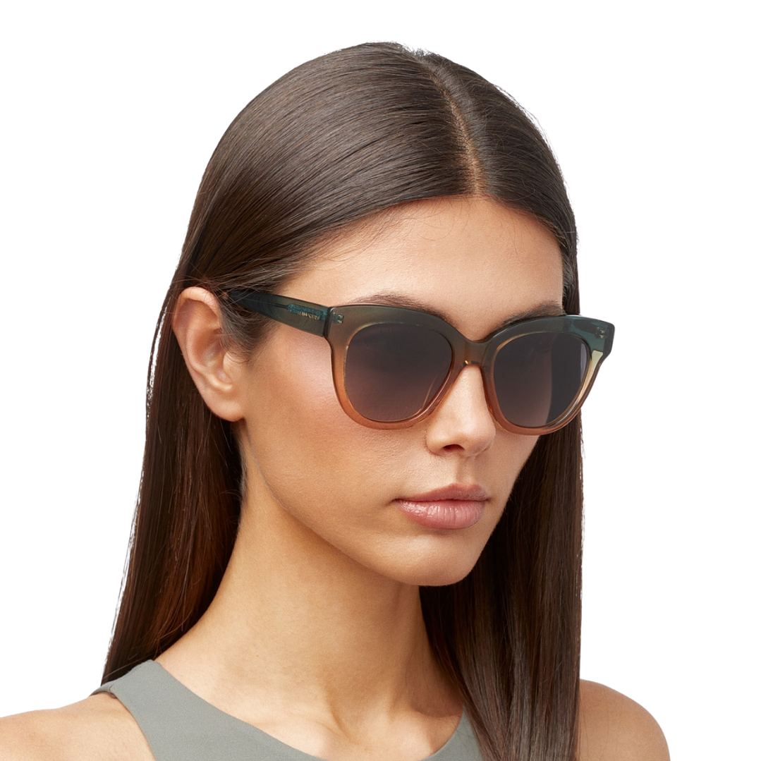 Gafas de Sol Hawkers Audrey Verde con Beige Semitransparente Unisex Talla 52mm 5