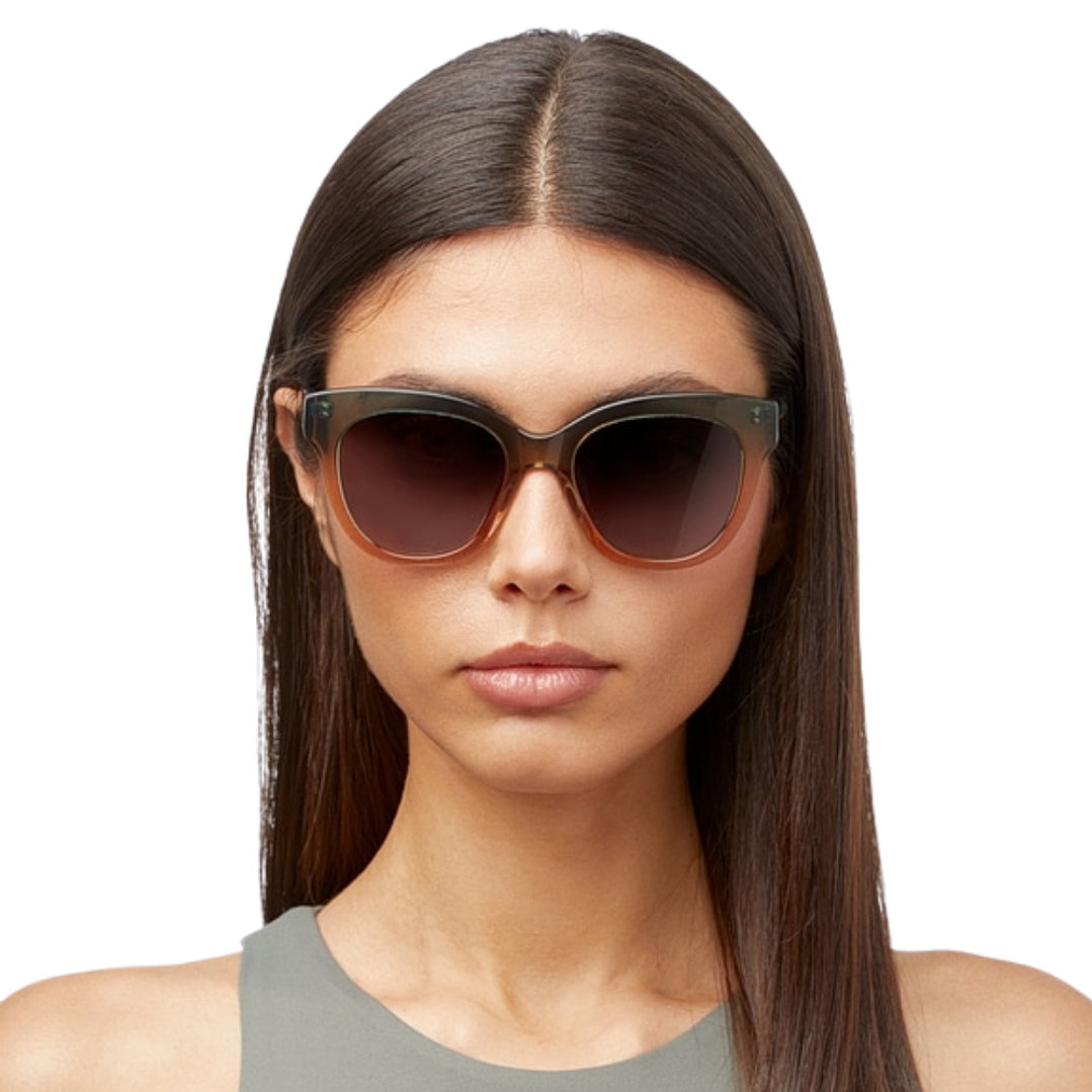 Gafas de Sol Hawkers Audrey Verde con Beige Semitransparente Unisex Talla 52mm 6