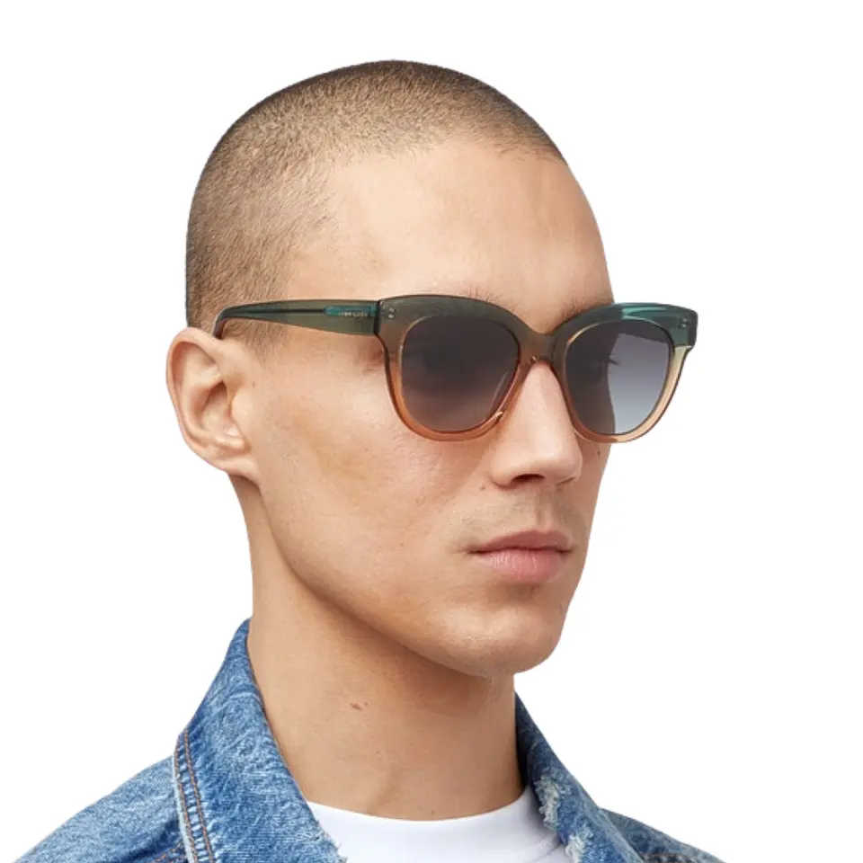 Gafas de Sol Hawkers Audrey Verde con Beige Semitransparente Unisex Talla 52mm 8