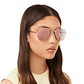 Gafas de Sol Polarizado Hawkers Hawk Aviador Oro Rosa Espejado Unisex Talla 61mm - Miniatura 6