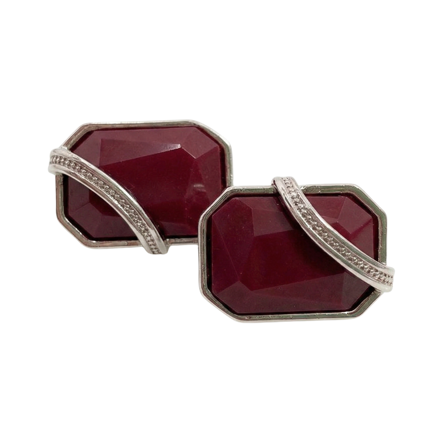 Aretes Fashion Color Vino Tinto con Diseño Elegante y Moderno 1