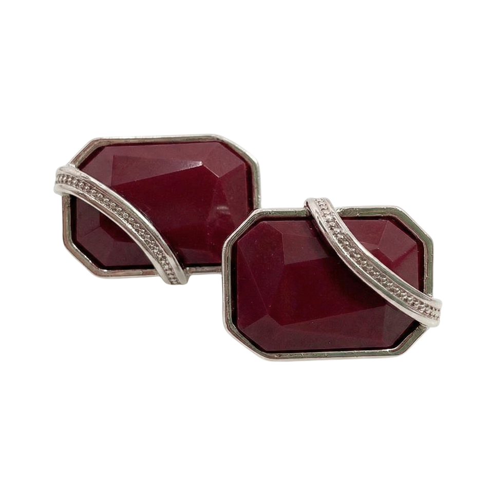 Aretes Fashion Color Vino Tinto con Diseño Elegante y Moderno 1