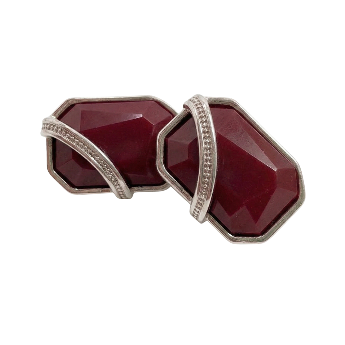 Aretes Fashion Color Vino Tinto con Diseño Elegante y Moderno 5