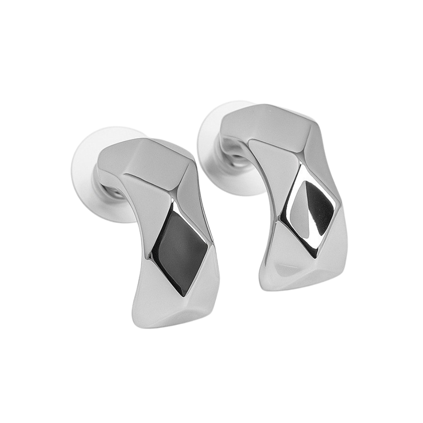 Aretes Plata Duo Color Plateado Diseño Elegante y Versátil para Mujer 1