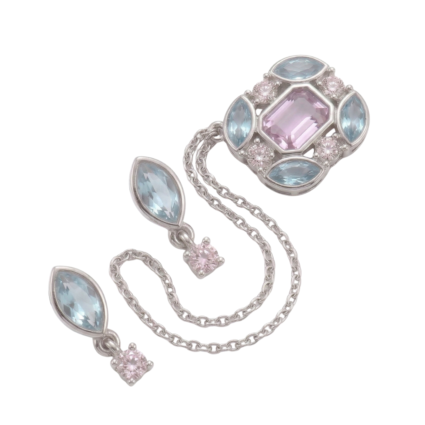 Collar y Aretes Abstractos Encanto Clásico Multicolor Set de Joyería Elegante 5