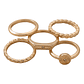 Set x5 Anillos Diseño Abstracto Style Color Dorados - Miniatura 3